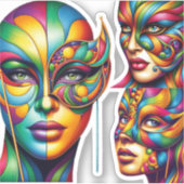 Mystische Maske Aufkleber (Vorderseite)