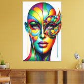 Mystische Maske Leinwanddruck (Insitu (Wohnzimmer))