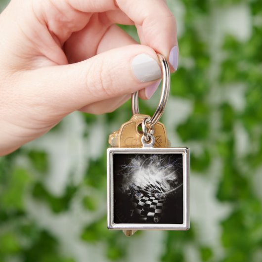 Mystische Maske mit Zeitgeist Schlüsselanhänger (Hand)