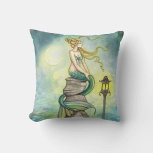Mystische Meerjungfrau Fantasy Kunst Kissen