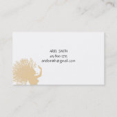 Mystische Meerjungfrau mit Korallenhaar Visitenkarte (Rückseite)