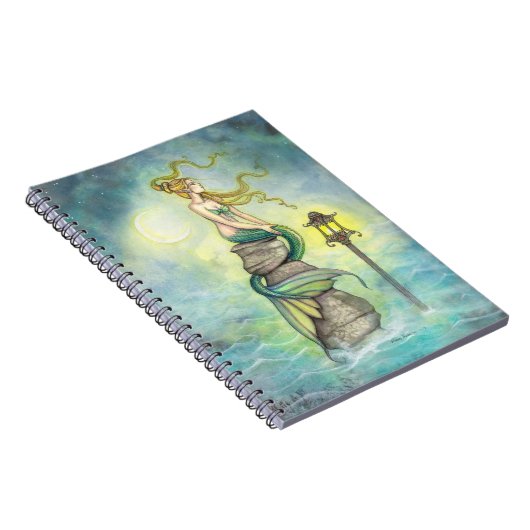 Mystische Meerjungfrau mit Lattern und Moon Fantas Notizblock (Rechte Seite)