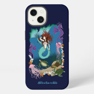 Mystische Meerjungfrau Ozean Fantasy Blaues Meer-L iPhone 13 Hülle