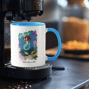 Mystische Meerjungfrau Ozean Fantasy Blaues Meer-L Tasse