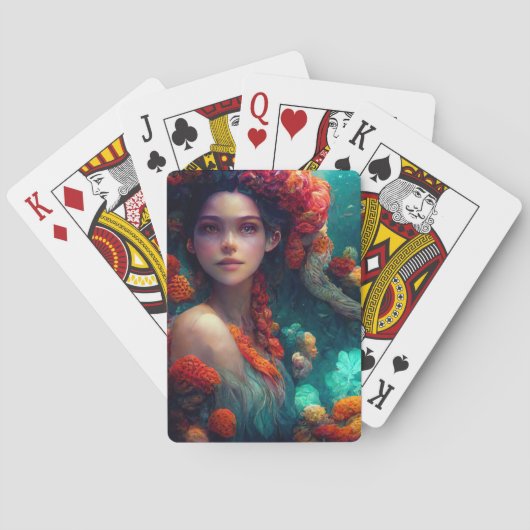 Mystische Meerjungfrau Spielkarten (Rückseite)