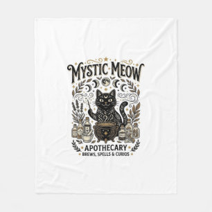Mystische Meow-Katze Hexenhaft Mystische Apotheke  Fleecedecke