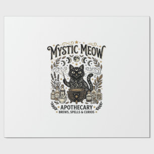 Mystische Meow-Katze Hexenhaft Mystische Apotheke  Geschenkpapier