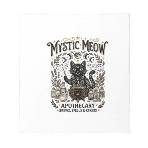 Mystische Meow-Katze Hexenhaft Mystische Apotheke  Notizblock