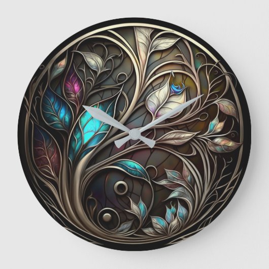 Mystische Metalle Große Wanduhr (Vorderseite)