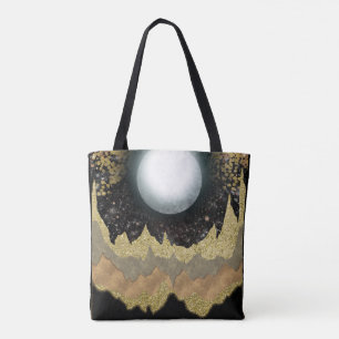Mystische Mond-Goldberge Landschaft Moderne Pracht Tasche