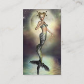 Mystische Mond-Meerjungfrau-Visitenkarte Visitenkarte (Rückseite)