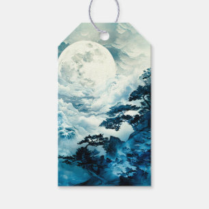 Mystische mondbeschienene Berglandschaft Geschenkanhänger