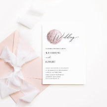 Mystische Mondblüte Rosa Einladung zur Hochzeit