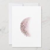 Mystische Mondblüte Rosa Einladung zur Hochzeit (Rückseite)