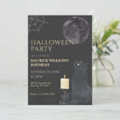 Mystische Mondkatze Einladung (Stehend Vorderseite)