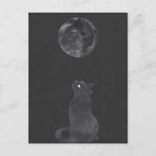 Mystische Mondkatze Postkarte