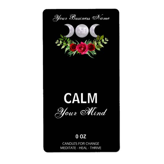Mystische Moon Black Box Labels (Vorne)