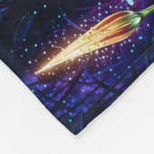 Mystische neonbotanische Natur inspiriertes Design Fleecedecke (Ecke)