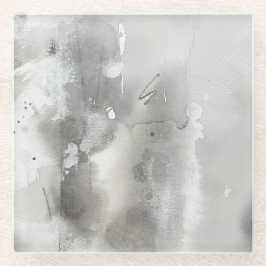 Mystische Objekte - grau Glasuntersetzer (Vorderseite)