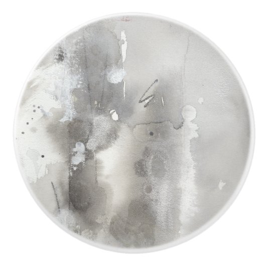 Mystische Objekte - grau Keramikknauf (Vorderseite)