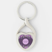 Mystische Orcharten: Lila botanischer Bliss-Schlüs Schlüsselanhänger (Vorderseite)