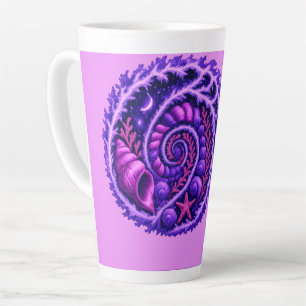 Mystische Ozean-Spiralgalaxie-Schalen-Kunst Lila Milchtasse