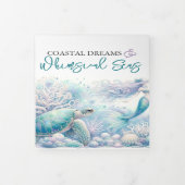 Mystische Ozeankarte Dreifach Gefaltete Einladung (Cover)