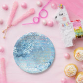 Mystische Ozeanträume Seepferd Quallen aquamarin b Pappteller (Party)