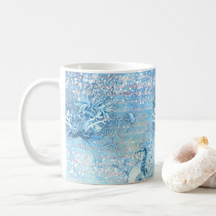 Mystische Ozeanträume Seepferdchen Quallen Türkisb Kaffeetasse