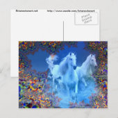 Mystische Pferde Postkarte (Vorne/Hinten)