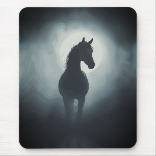 Mystische Pferde Silhouette Verzauberte Night Wall Mousepad