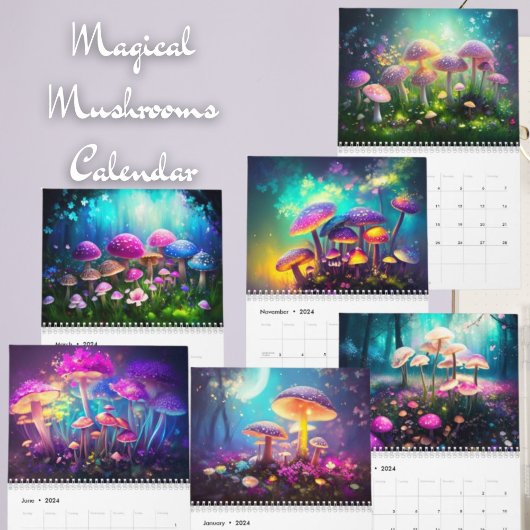 Mystische Pilze 2024 Kalender