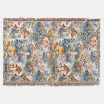 Mystische Pilze in Toile De Jouy