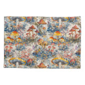 Mystische Pilze in Toile De Jouy Kissenbezug (Rückseite-Links)