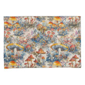 Mystische Pilze in Toile De Jouy Kissenbezug (Vorderseite-Rechts)