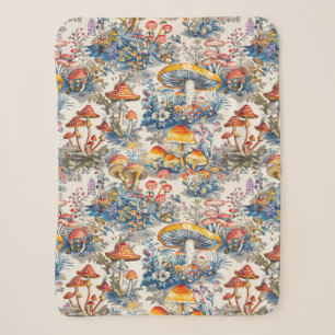 Mystische Pilze in Toile De Jouy Sherpadecke