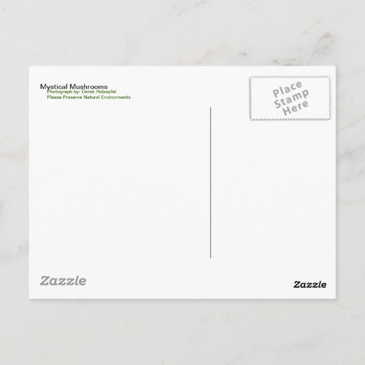 Mystische Pilze Postkarte (Rückseite)