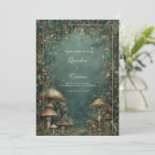 Mystische Pilze und milde Lichter Einladung (Stehend Vorderseite)