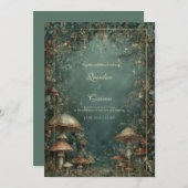Mystische Pilze und milde Lichter Einladung (Vorne/Hinten)