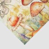 Mystische Pilze und strahlendes Moth-Decoupage Seidenpapier (Ausschnitt)