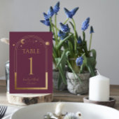 Mystische PumGold Sun Moon Astronomie Hochzeit Tischnummer