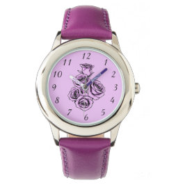 Mystische Purpurrose Armbanduhr