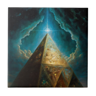 Mystische Pyramide Visionäre Kunst Fliese