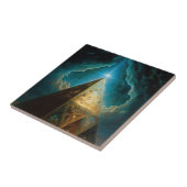 Mystische Pyramide Visionäre Kunst Fliese (Seite)