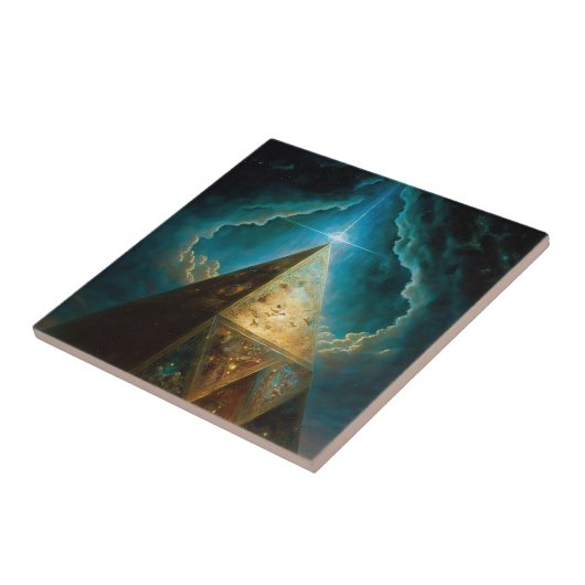 Mystische Pyramide Visionäre Kunst Fliese (Seite)