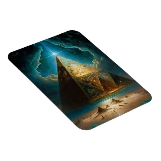 Mystische Pyramide Visionäre Kunst Magnet (Rechte Seite)