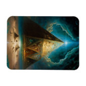 Mystische Pyramide Visionäre Kunst Magnet (Horizontal)