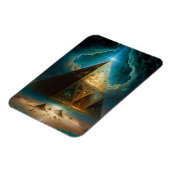 Mystische Pyramide Visionäre Kunst Magnet (Linke Seite)