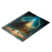 Mystische Pyramide Visionäre Kunst Notizblock (Linke Seite)