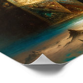 Mystische Pyramide Visionäre Kunst Poster (Ecke)